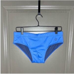 🔥🔥 NWT Samsoe Samsoe Leo Swim Briefs | Medium | Azure Blue | Designer Swimmer